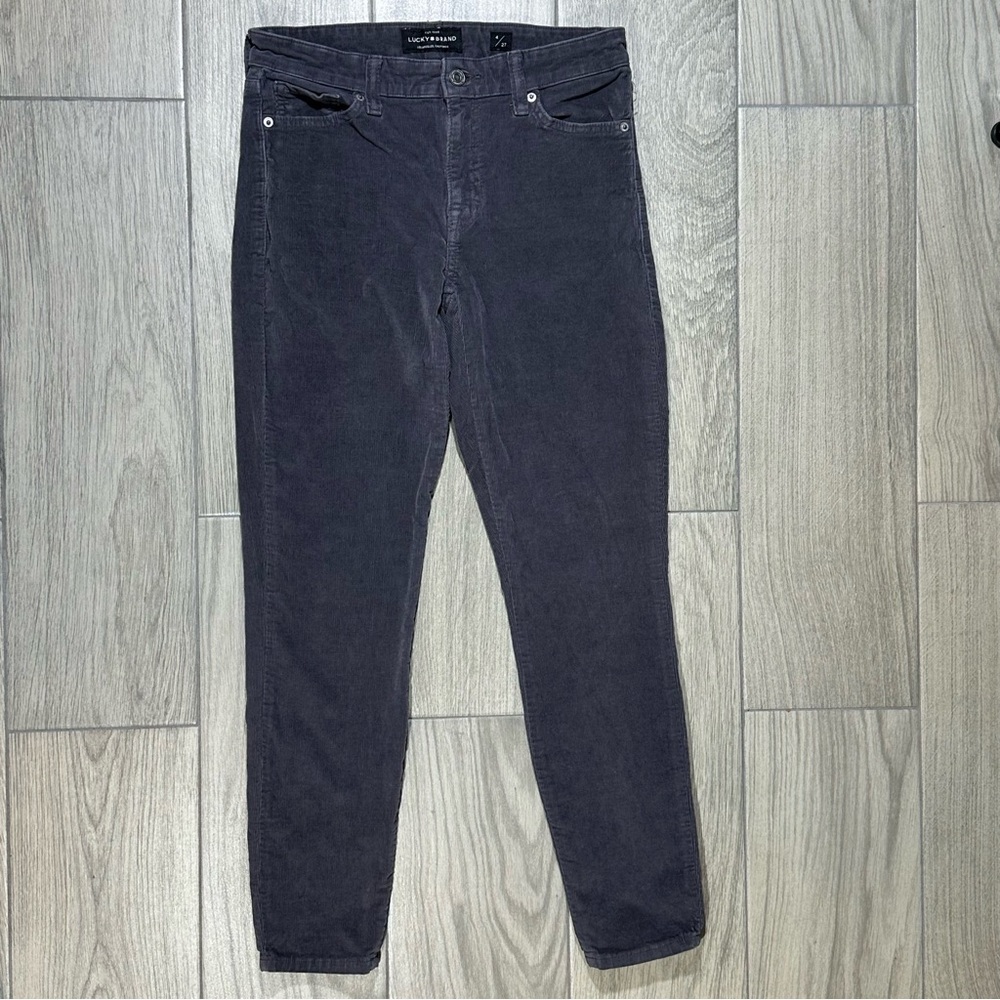 LUCKY BRAND Gray AVA SKINNY Cords Corduroy Jeans 4
